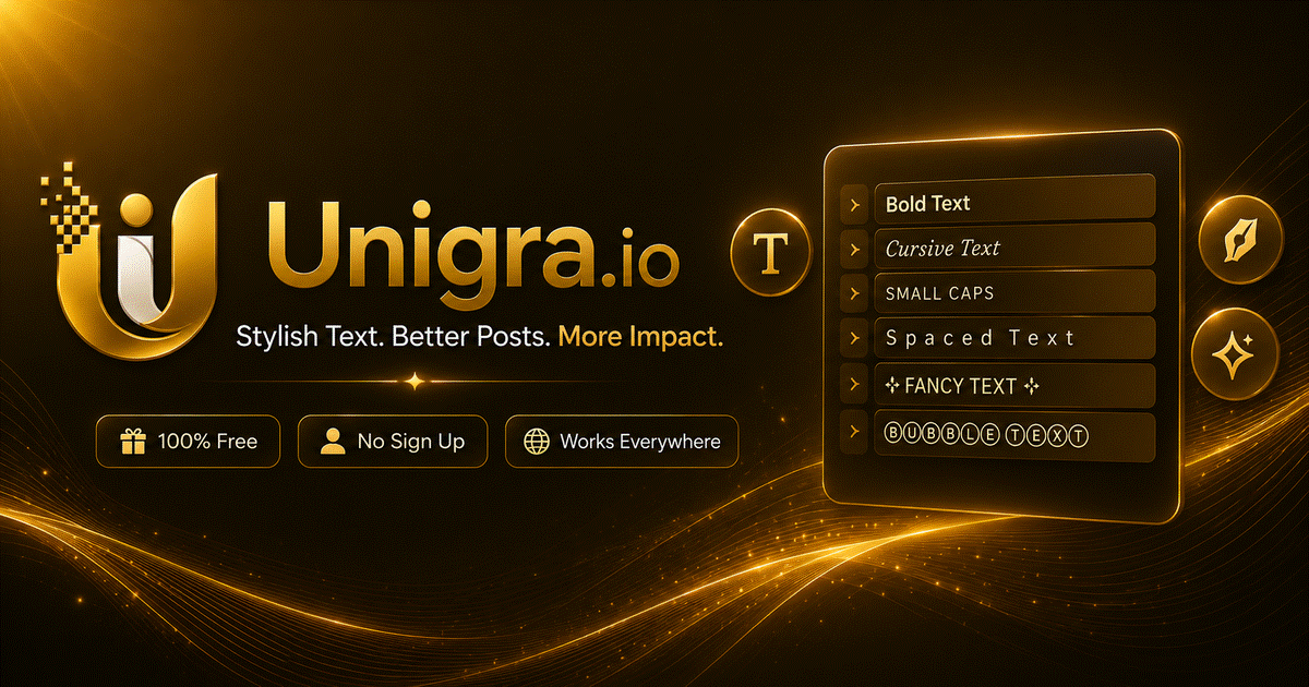 Unigra – Free Unicode Text Styles for LinkedIn & Instagram